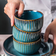 亿嘉（IJARL） 陶瓷套装家用饭碗轻奢欧式米饭碗早餐麦片碗 星光4.5英寸两只装