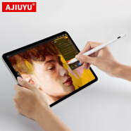 AJIUYU 电容笔平板电脑 触控笔手写笔手机笔记本主动式触摸屏幕绘画图高精度细头签字笔 冰雪白（POM笔头）三系统通用触控笔 昂达平板Obook/V10/V80等系列
