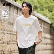 森马（Semir）短袖t恤男24夏撞色短t字母印花短袖上衣宽松吸湿速干109324100106