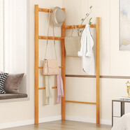 竹优家简约现代靠墙衣帽架衣架落地卧室家用角落衣帽架挂衣架浴室毛巾架 转角衣帽架40+40款