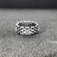 江浸月狼头戒指 炫酷潮流男生女生网红diy防身指环单身学生创意SN2888 JZ-071城墙开口戒指 9号戒指内径18.9mm