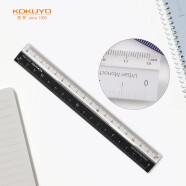 国誉（KOKUYO）都市印象学生高考PC铝制直尺（18cm）190×24×3.5mm黑色 1个装 WSG-CLUH18D