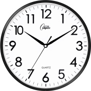 康巴丝（Compas）挂钟 创意简约钟表客厅石英钟表挂墙时钟 c2855 黑色