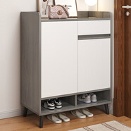 佳家林（JIAJIALIN） 鞋柜简约家用客厅门口玄关柜大容量储物防尘防潮鞋柜架子 【两门一抽】迪灰色60*32*90cm