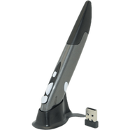 品怡 2.4G无线鼠标笔 个性创意立式笔形鼠标 电脑手写笔鼠标 灰色