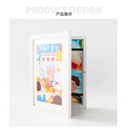 京索翻盖相框跨境收纳儿童艺术画磁吸画框可储存相框 白色 A4(21x29.7)cm
