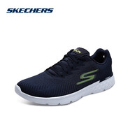 Skechers 斯凯奇春夏新款跑步低帮男鞋轻质透气减震防滑耐磨运动鞋54354 海军蓝/柠檬色NVLM 39.5