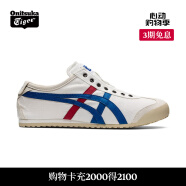 Onitsuka Tiger鬼塚虎男女鞋一脚蹬帆布透气休闲鞋MEXICO 66™ SLIP-ON D3K0N 白色/湖蓝色 38