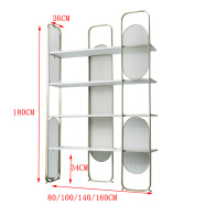 映巢（YINGCHAO）满墙书架客厅网红风格靠墙艺术感落地金属轻奢展示置物柜北欧铁艺 金色宽80cm深36cm高180cm 百城包安装