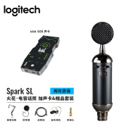 罗技（Logitech） Blue小奶瓶蓝鸟火花大振膜直播录音电容麦克风声卡话筒套装 火花Spark+SO8套装