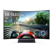 LGFlex 柔性OLED屏42英寸变形曲面电竞游戏显示器原装进口电视机 黑色 官方标配
