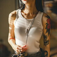 马登女装 薄款透气工字背心女夏秋季健身打底内搭吊带外穿无袖上衣 杏色 M （95-110斤）