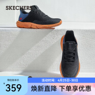 斯凯奇（Skechers）男鞋夏季透气百搭休闲鞋一脚蹬减震运动网面鞋210281 黑色/海军蓝色/65867-BKNV 39.5