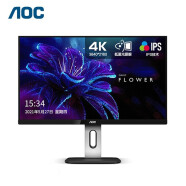 AOC电脑显示器 27英寸4K高清 IPS 升降旋转内置音箱 设计办公低蓝光爱眼不闪显示屏U27P1U