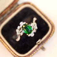 墨辰珠宝 0.945克拉沙弗莱戒指女 时尚简约 18K金镶钻石 带证书 定制一周发货