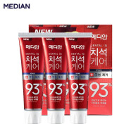 【预售】韩国进口 爱茉莉 麦迪安(MEDIAN)93%牙膏清新红色120g/支*3支 深层净爽 去除异味 持消清新