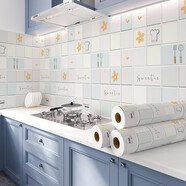 千棵树厨房贴纸防油耐高温橱柜灶台贴纸抽屉垫纸墙纸自粘防水防潮翻新 【材质升级】冷色绘暖 5米长*60厘米宽