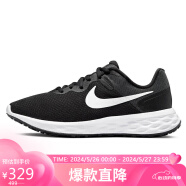 耐克NIKE女跑步鞋REVOLUTION6运动鞋DC3729-003黑36.5