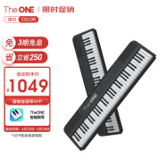 壹枱（The ONE）智能电子琴61键 成人儿童蓝牙便携初学入门乐器 小花琴COLOR 黑色