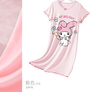 儿童冰丝莫代尔睡衣裙小孩夏季超薄款三丽鸥中大童连衣裙女童睡裙 ST10478美乐蒂 150 【S码】身高145-155CM