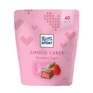 瑞特滋（RITTER SPORT）软心立方草莓酸乳夹心牛奶巧克力40粒 婚庆喜糖休闲零食 德国原产