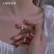 Lnieer美人泪S999银项链女小众设计感水滴锁骨链2025新款送女友生日礼物 水滴项链+证书+臻爱礼盒