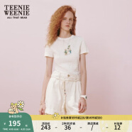 Teenie Weenie小熊夏季舒适短袖个性POLO短袖刺绣T恤女TW小熊 C-象牙白 160/S