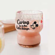 ADERIA迪士尼玻璃杯Disney儿童水杯进口石塚硝子情侣杯牛奶杯米妮280ml