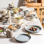 亿嘉（IJARL）餐具套装陶瓷盘碗北欧盘子勺碗筷微波炉礼盒礼品 西雅图33件套
