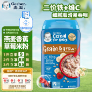 嘉宝（Gerber）婴幼儿辅食高铁香蕉草莓燕麦米粉 三段(8个月以上） 227g原装进口