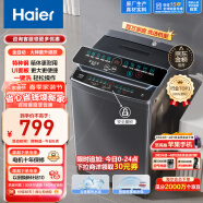 海尔（Haier）波轮洗衣机全自动小型 8公斤大容量 筒自洁不脏桶立体蝶型水流 宿舍租房神器原厂品质EB80M30Mate1