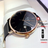 M.B.K美国品牌进口男士手表全自动机械表时尚简约潮流防水瑞士风格日历 M1007G-3玫壳黑面钢带