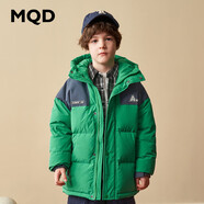 马骑顿（MQD）童装男童加厚冬款儿童短款韩版保暖羽绒服 草绿 170