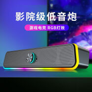 蓝悦（LEnRuE）A39 音响 家用桌面有线双长条音箱 USB版不 智能触控灯光版