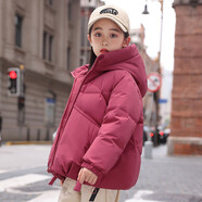 ABC KAIA儿童羽绒服女童反季冬装新款中大童洋气加厚中长款加厚外套女宝宝 红色 140