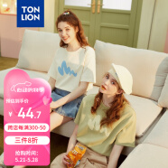唐狮（TonLion）2023短袖T恤女半袖体恤chic宽松上衣 米白/二批 XL