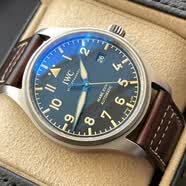 万国（IWC）【二手99新】万国（IWC）男表飞行员系列小王子特别版自动机械男士手表运动休闲奢侈品腕表 【40mm】蓝针皮带 IW327006