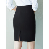 小红书同款春装职业裙黑色包臀半身裙一步工作裙2633黑色 S