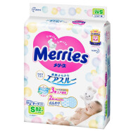 花王妙而舒Merries婴儿纸尿裤 S82片(4-8kg)小号尿不湿(日本工厂直供)