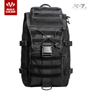 MAXGEAR 马盖先X7战术双肩包男多功能电脑背包军迷户外休闲时尚个性旅行 黑色