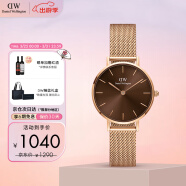 丹尼尔惠灵顿（DanielWellington）DW手女表 全新配色钢带女士手表 时尚欧美表生日礼物DW00100476