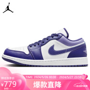 耐克NIKE篮球鞋男板鞋AJ1乔1JORDAN 1运动鞋春夏553558-515紫白42