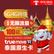 泰国电话卡5/7天5G/4G网手机上网卡无限流量含通话泰国全境通用 邮寄 7天无限流量+30分钟通话