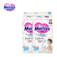 花王（KAO）妙而舒婴儿纸尿裤日本原装进口宝宝尿不湿 2包L58片(9-14kg)箱装