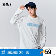 森马（Semir）长袖T恤男2023冬季美式字母印花打底衣潮流休闲上衣109723101106