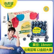 怡颗莓Driscoll's云南蓝莓Jumbo超大果18mm+ 原箱12盒礼盒装 125g/盒