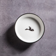 亿嘉碗碟套装陶瓷盘子碗北欧餐具套装釉下彩米饭碗手绘黑线吃饭碗 味碟-飞鸟