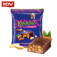 KDV俄罗斯进口糖果紫皮糖结婚喜糖女友休闲零食巧克力味夹心糖500g