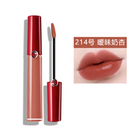 阿玛尼（ARMANI）红管唇釉臻致丝绒哑光复古口红液体唇膏 教师节礼物 214号红管暧昧奶杏