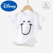 迪士尼（Disney）宝宝短袖T恤纯棉儿童半袖上衣婴儿衣服薄款夏季女童装男童装 笑眯眯 90cm(偏小，默认发大一码)